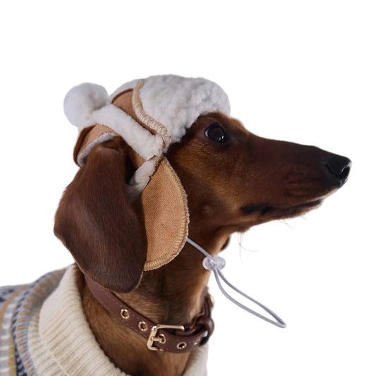 Lambswool Dog Pilot Cap