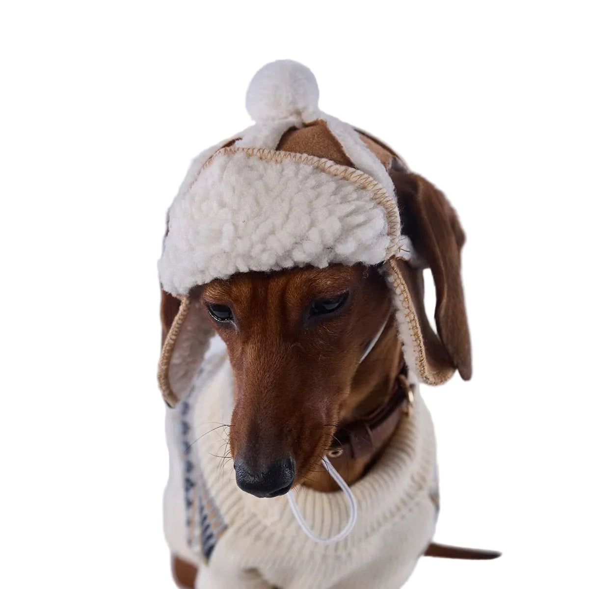 Lambswool Dog Pilot Cap