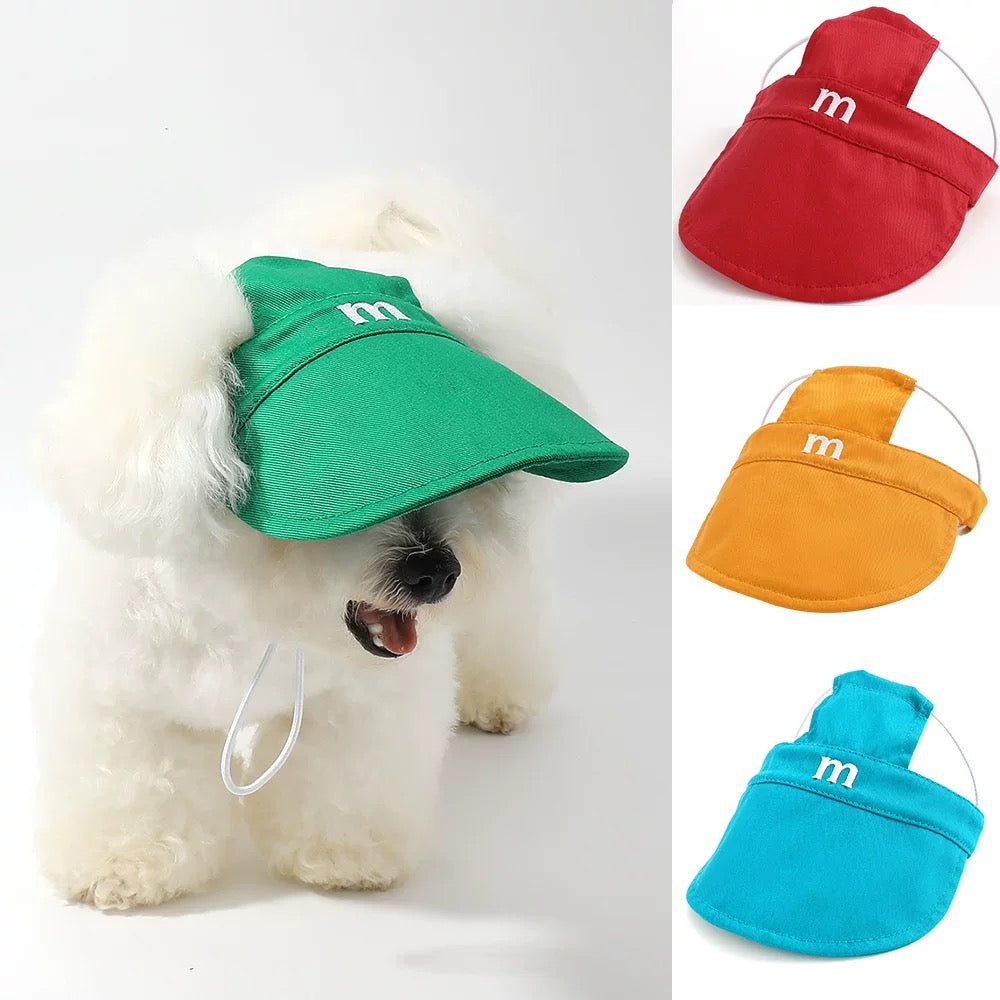 M-Embroidered Dog-Pattern Baseball Cap