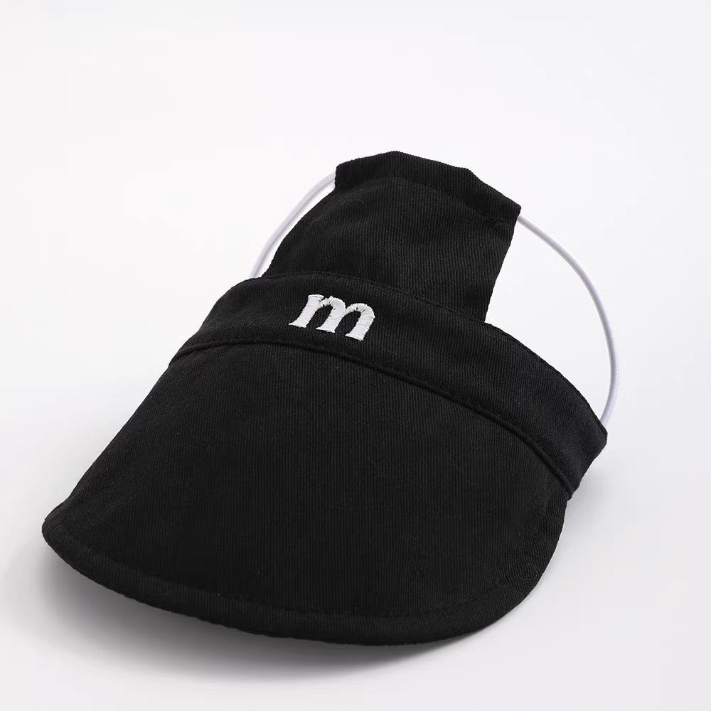 M-Embroidered Dog-Pattern Baseball Cap