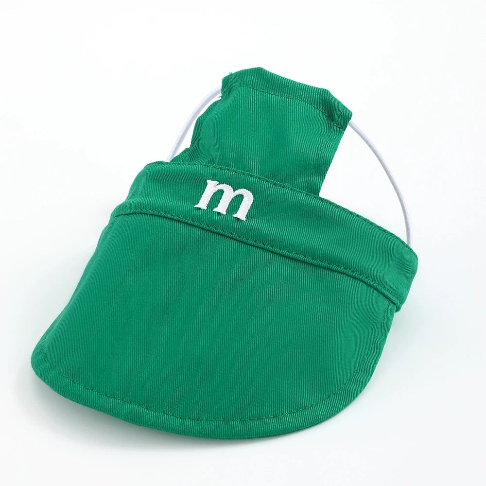 M-Embroidered Dog-Pattern Baseball Cap