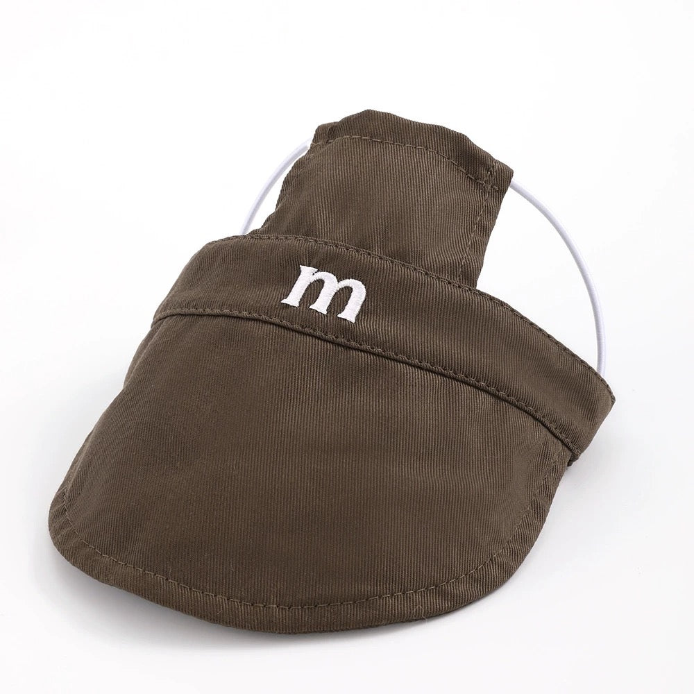 M-Embroidered Dog-Pattern Baseball Cap